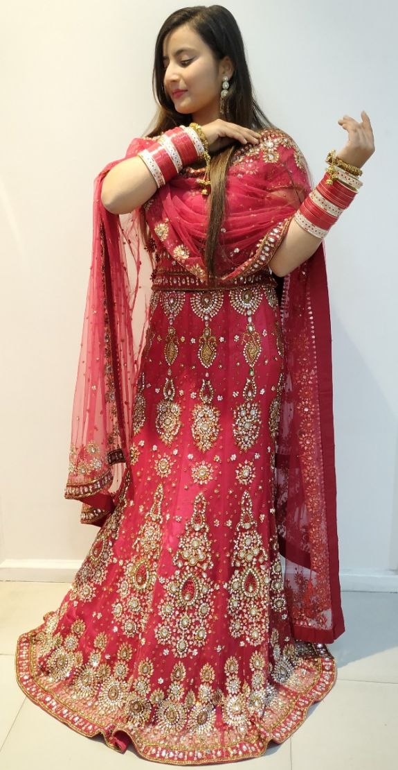 Fish Cut Latest Girlish Bridal Lehenga