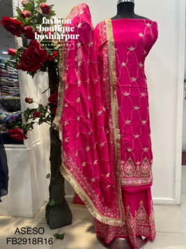 HOT BRIDAL OR PARTY WEAR LEHNGA WITH UNSTITCH SHIRT  WITH FULL EMBROIDERED DUPATTA