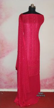 Magentta lakhnavi style very pretty unstitched suit