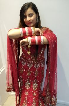 Fish-Cut Latest Girlish Bridal Lehenga