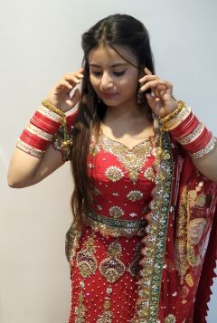 Full Heavy Hand embroidered Bridal Lehenga
