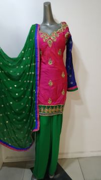 Heavy embroidered party wear suit