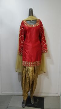 Designer salwar kameez with heavy embroidery