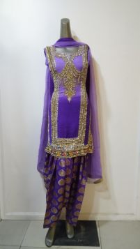 New colour of the season-PURPLE heavy embroidered salwar kameez