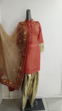 Heavy Brocket party wear salwar kameez