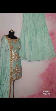 HEAVY EMBROIDERY PARTY WEAR SHARARA SUIT