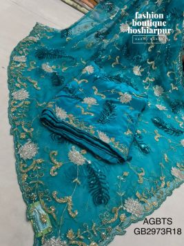 FEROZI PURE DISHEEN ON HANDA EMBROIDERY AND SEQUIN WORKED 