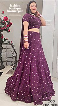 GEORGETTE VERY ELEGANT LEHNGA CHOLI AND WITH DUPATTA 