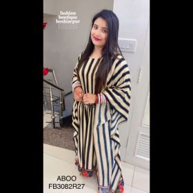 STYLISH LINING DESIGN WESTERN DRESS